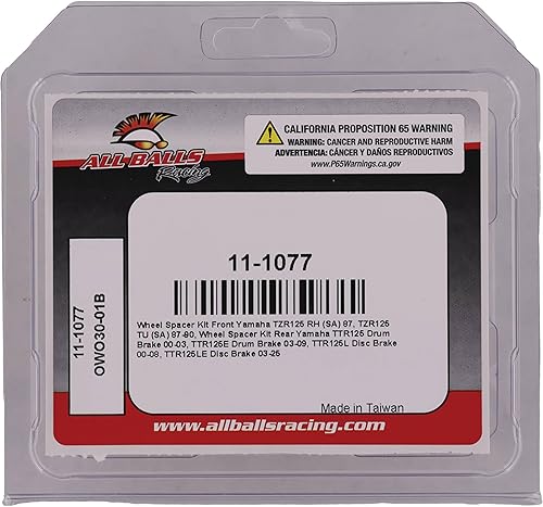 Vista 4 de All Balls Racing Kit de espaciador de rueda trasera 11-1077 compatible con/repuesto para freno de tambor Yamaha TTR125E 03-09