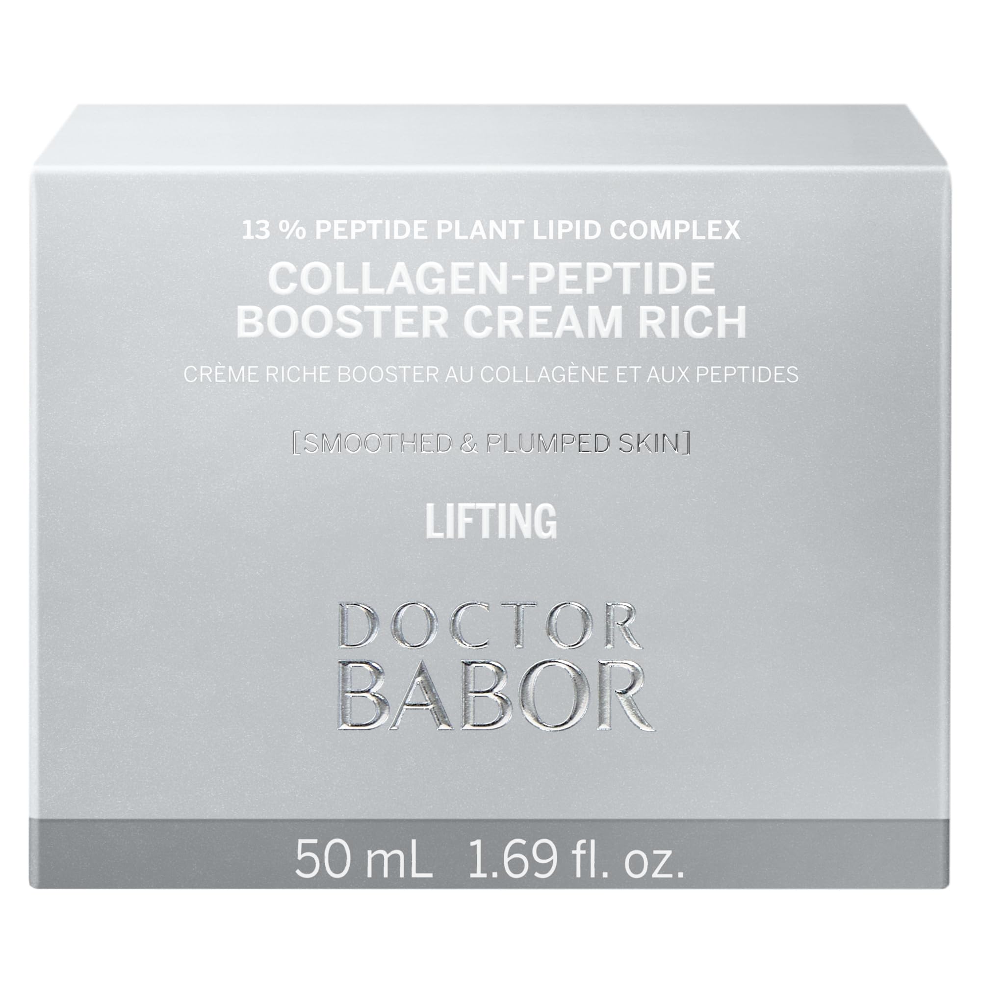 DOCTOR BABOR Collagen-Peptide Booster Cream | Feuchtigkeitsspendende Gesichtscreme für intensive Straffung | Anti-Falten Creme für sichtbar glatte Haut | Für Gesicht, Hals & Dekolleté | vegan| 50ml