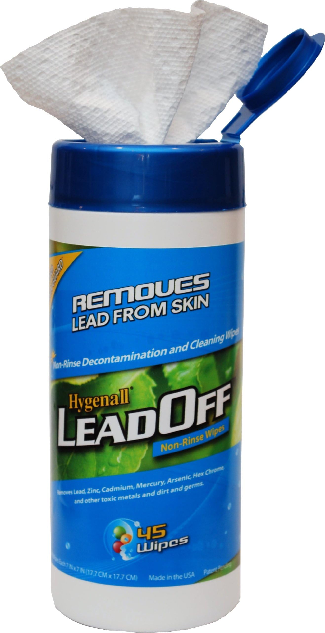 Hygenall LeadOff Disposable Cleaning and Decon Wipes - 45 Wipe Canister 45NRCN