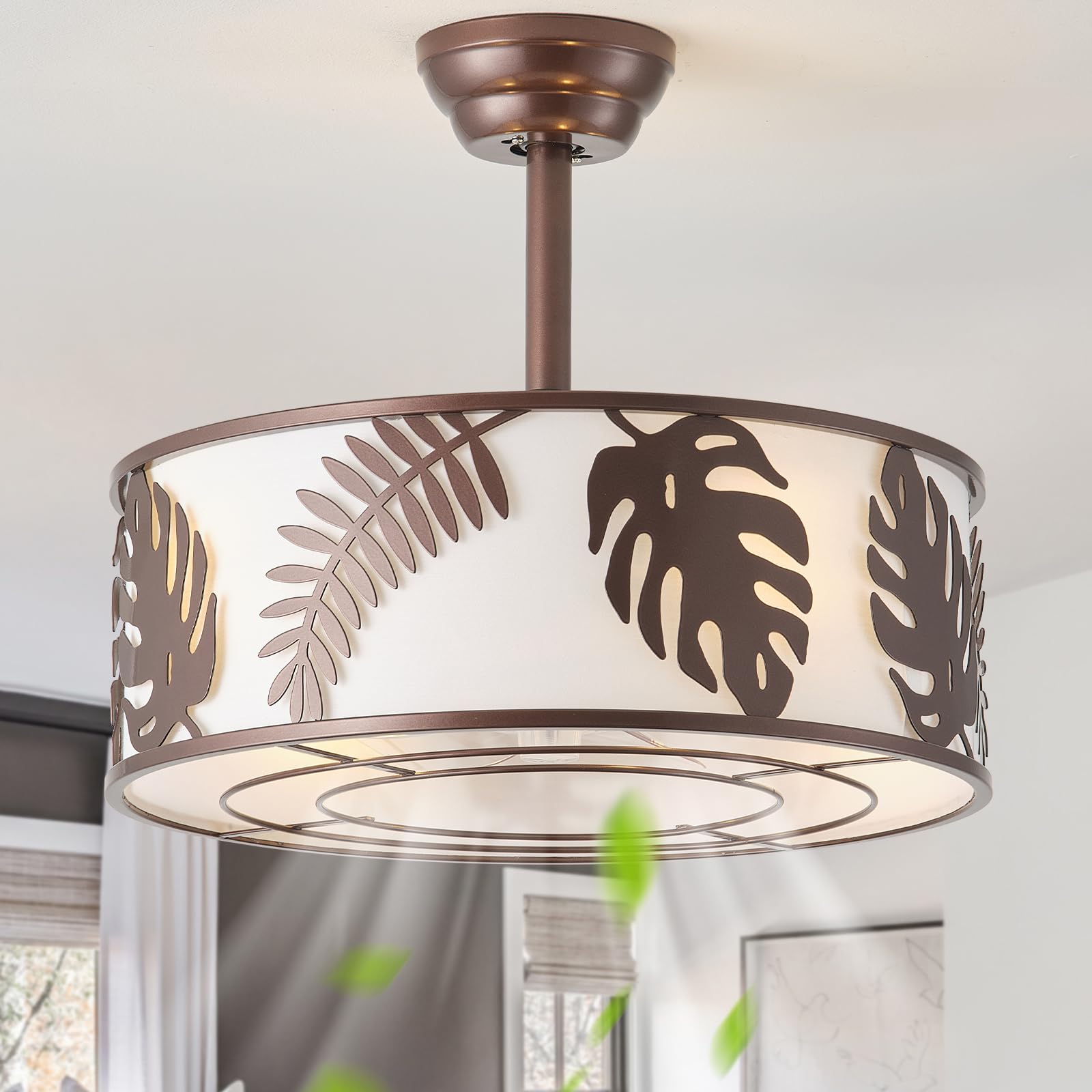 YADZSLY Caged Ceiling Fan
