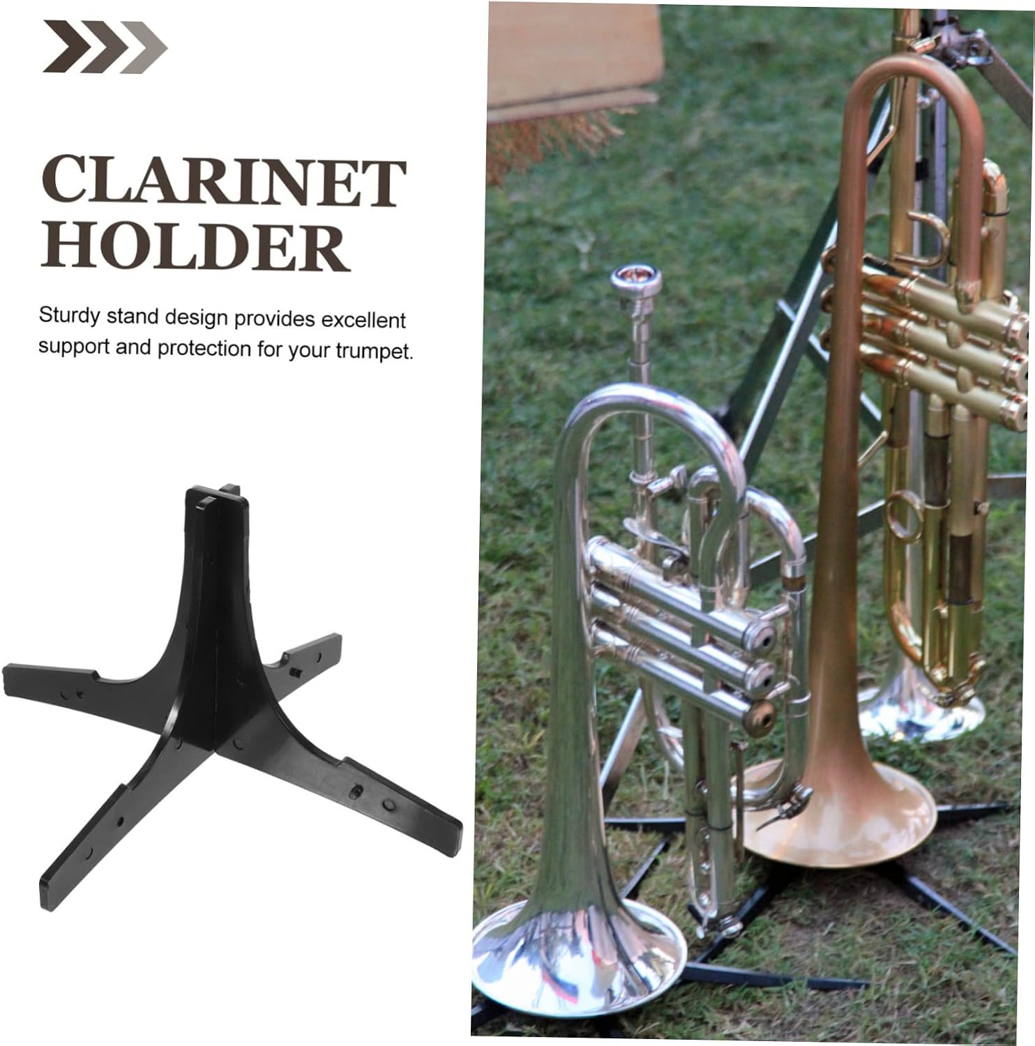 Wakauto B Flat Trumpet Stand Detachable Plastic Wind Instrument Holder image 2
