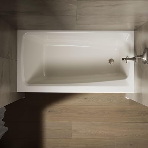 Miniatura 8 de Kohler K-26071-RA Irvine - Bañera de alcoba (60 "x 32"), con drenaje a la derecha, color blanco