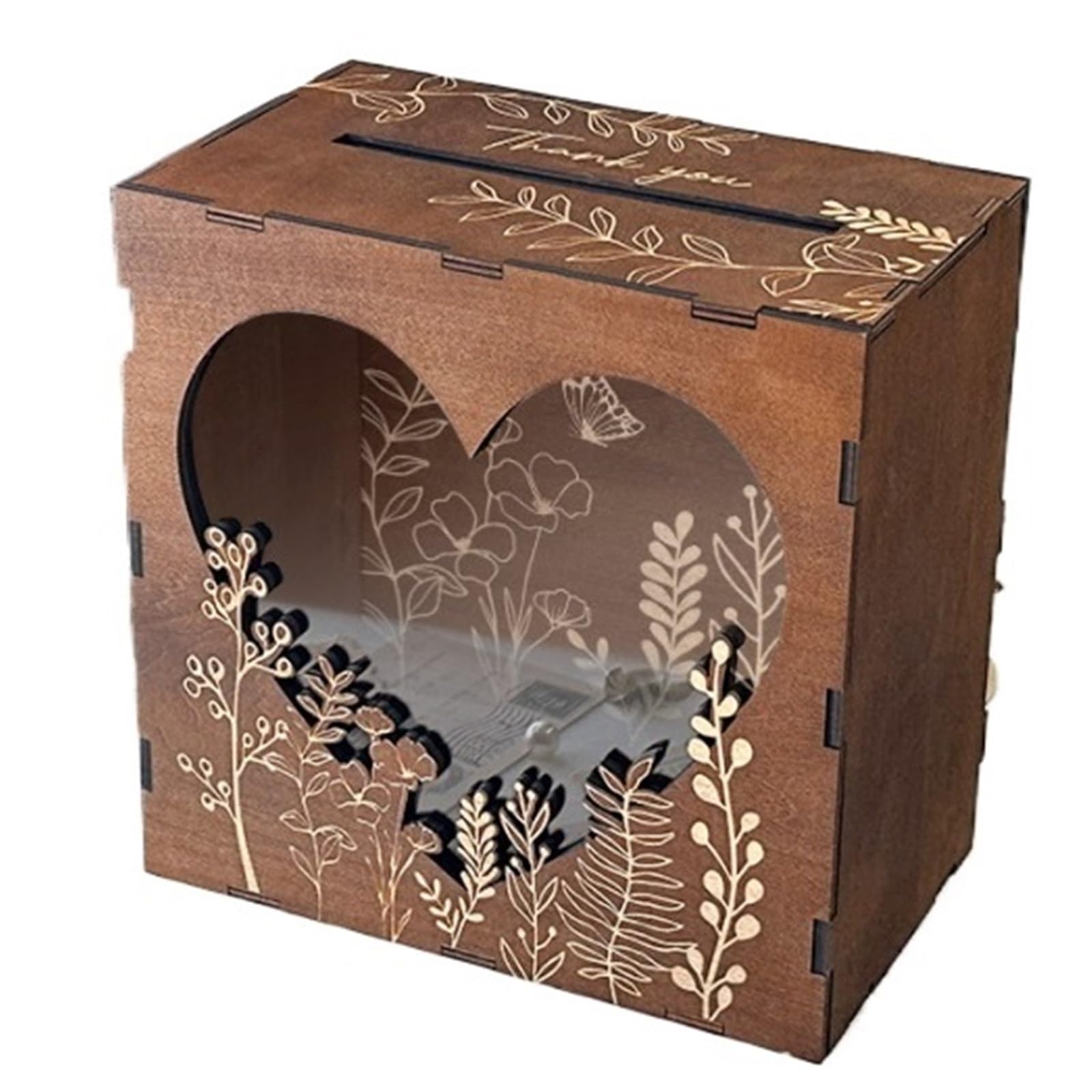 Kartenbox Hochzeit Hochzeitskartenboxen aus Holz for den Empfang, rustikale Hochzeitsbox for Karten und Geld, Briefumschlag-Spardose-Kartenbox
