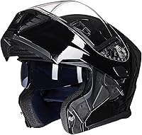 Vista 8 de ILM Casco modular de cara completa para motocicleta con visera doble para adultos, luz trasera LED opcional, aprobado por el DOT