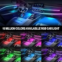 Vista 3 de Dreamcolor - Luces acrílicas para interiores de automóvil, accesorios de automóvil WEBUPAR 6 en 1, tira de luces LED para automóvil con control
