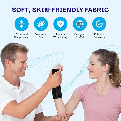 Miniatura 6 de Muñequera para túnel carpiano, extra comodidad para la noche, soporte de muñeca ajustable de noche con férulas para artritis, tendinitis, esguince,