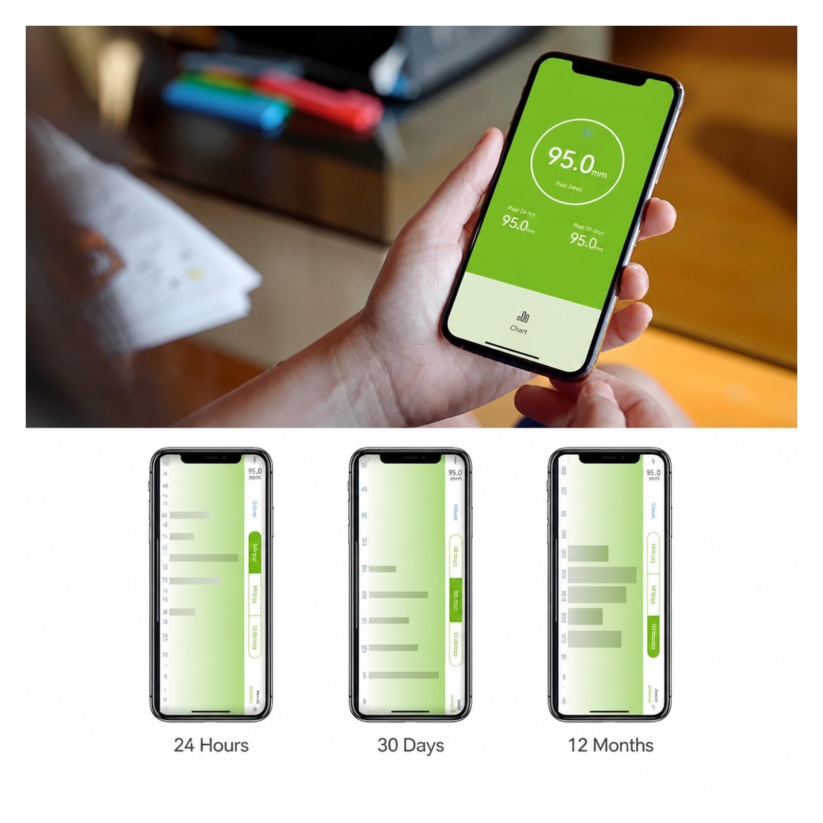 Inteligentny Kolektor Deszczu WiFi,Cyfrowy monitor pogody
