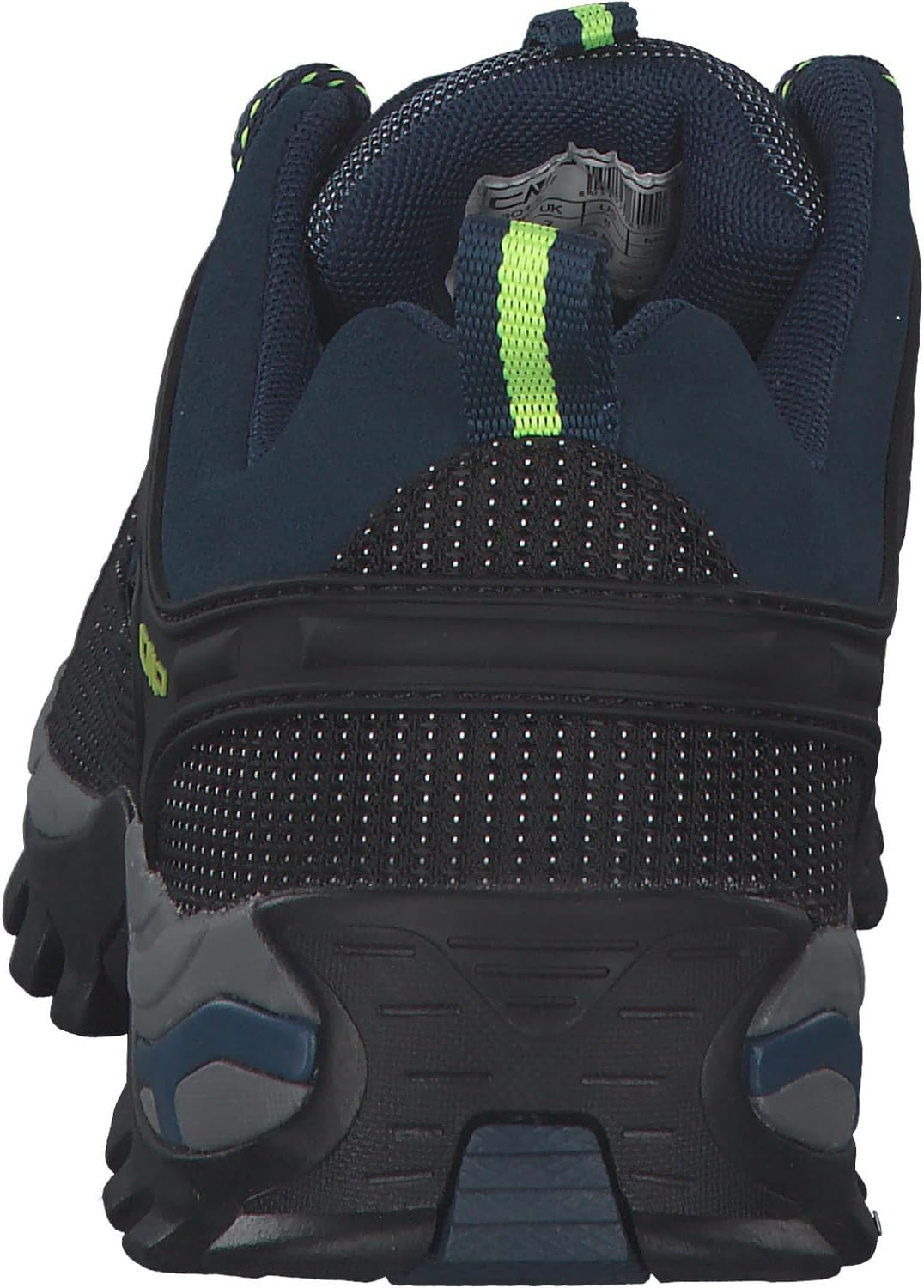 CMP Rigel Men’s Low Waterproof Hiking Shoes – Suede Trail Shoes with Ankle Support & All-Terrain Grip (Blue Ink-Yellow Fluo, US Footwear Size System, Adult, Men, Numeric, Medium, 13)