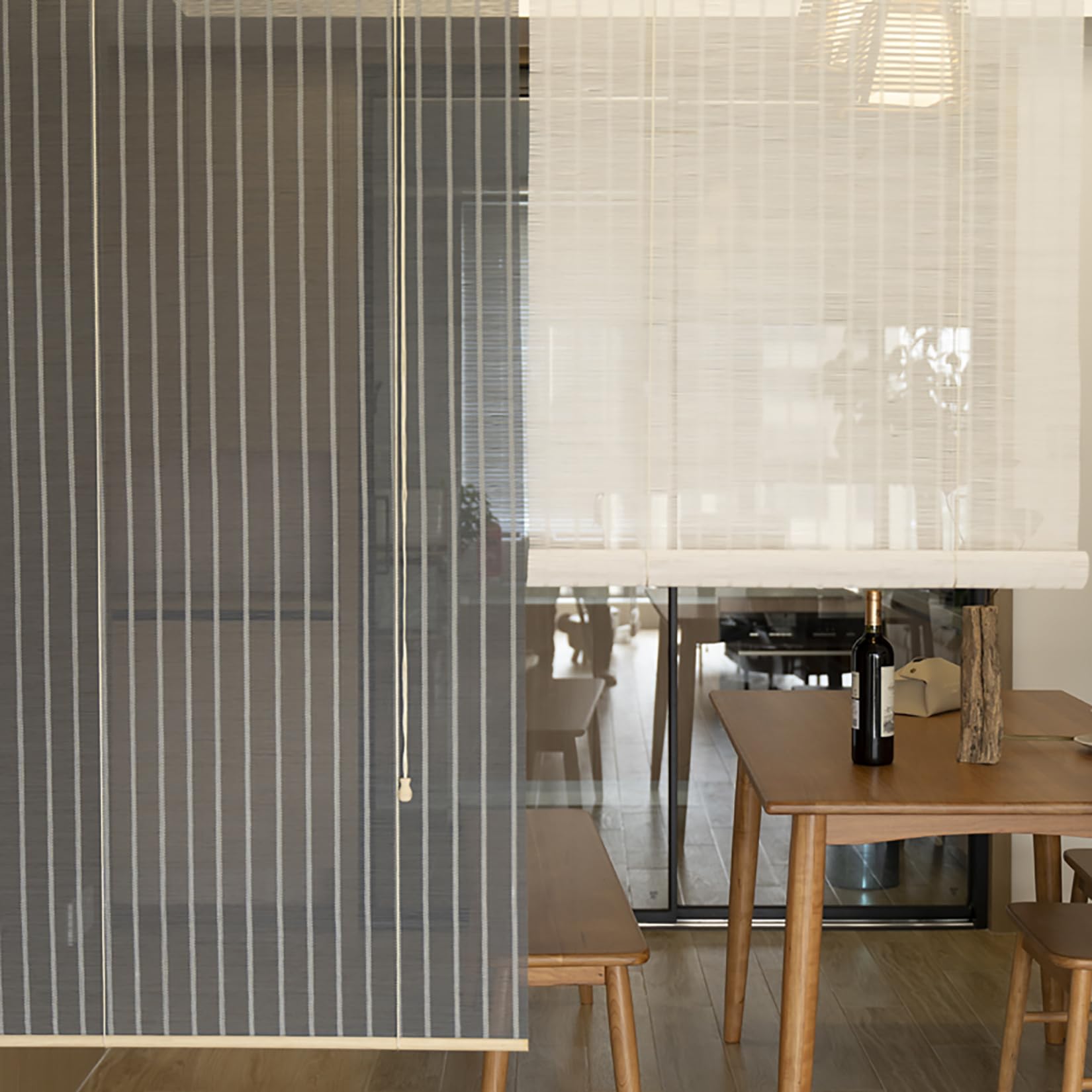 Retro Bambù Tenda a Rullo, Tapparella Bamboo Da Esterno Privacy Traspirante Tenda da Sole Oscurante In Bambù Con Sollevatore,per Interni/Esterni,Personalizzate