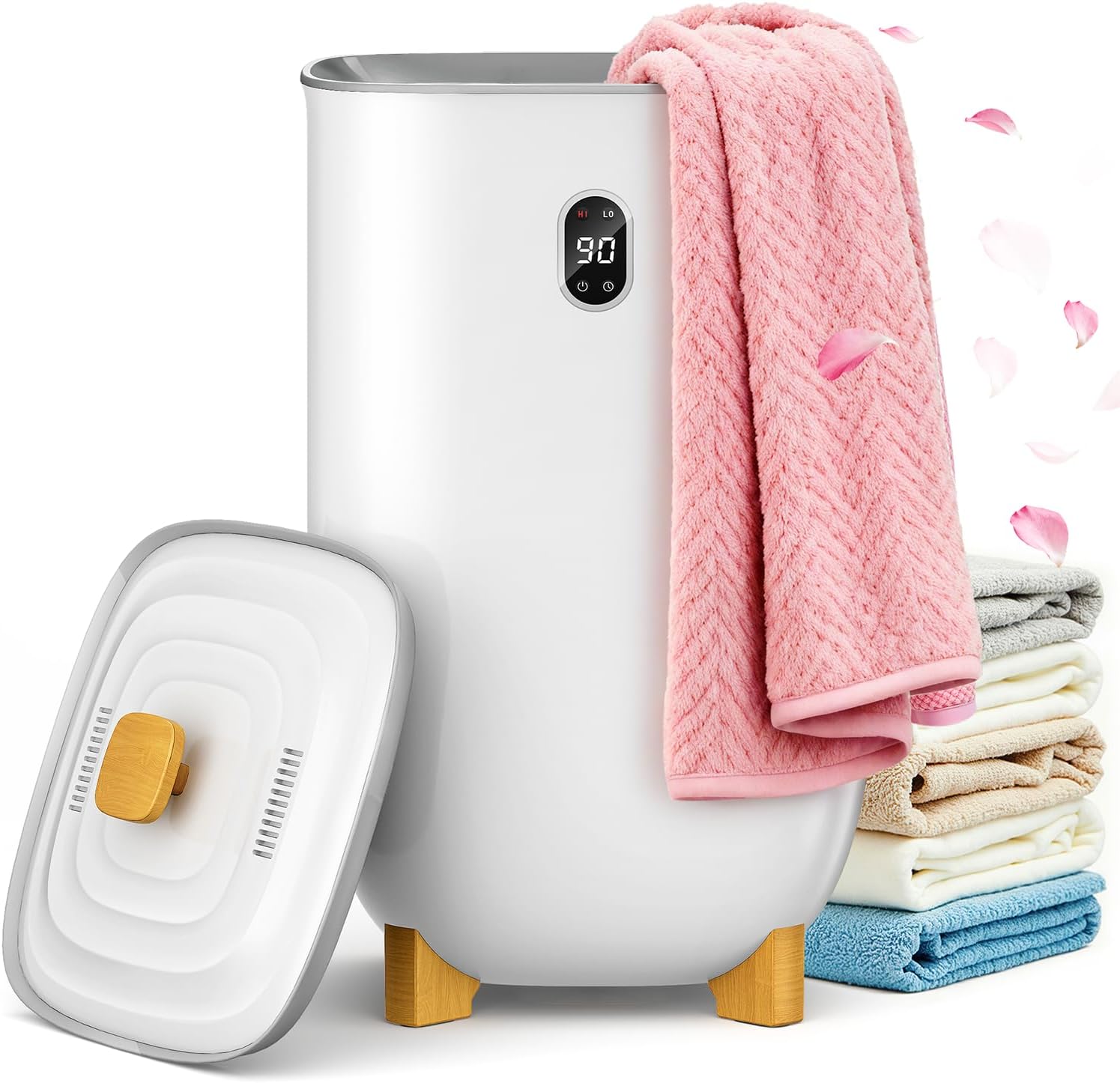 Tehanld Towel Warmer, 38L Towel Warmers for Bathroom Features 2 Heat Settings, Higher Temperatures and Quicker Heating of Towels, Bathrobes and Blankets, Ideal for Home Spa