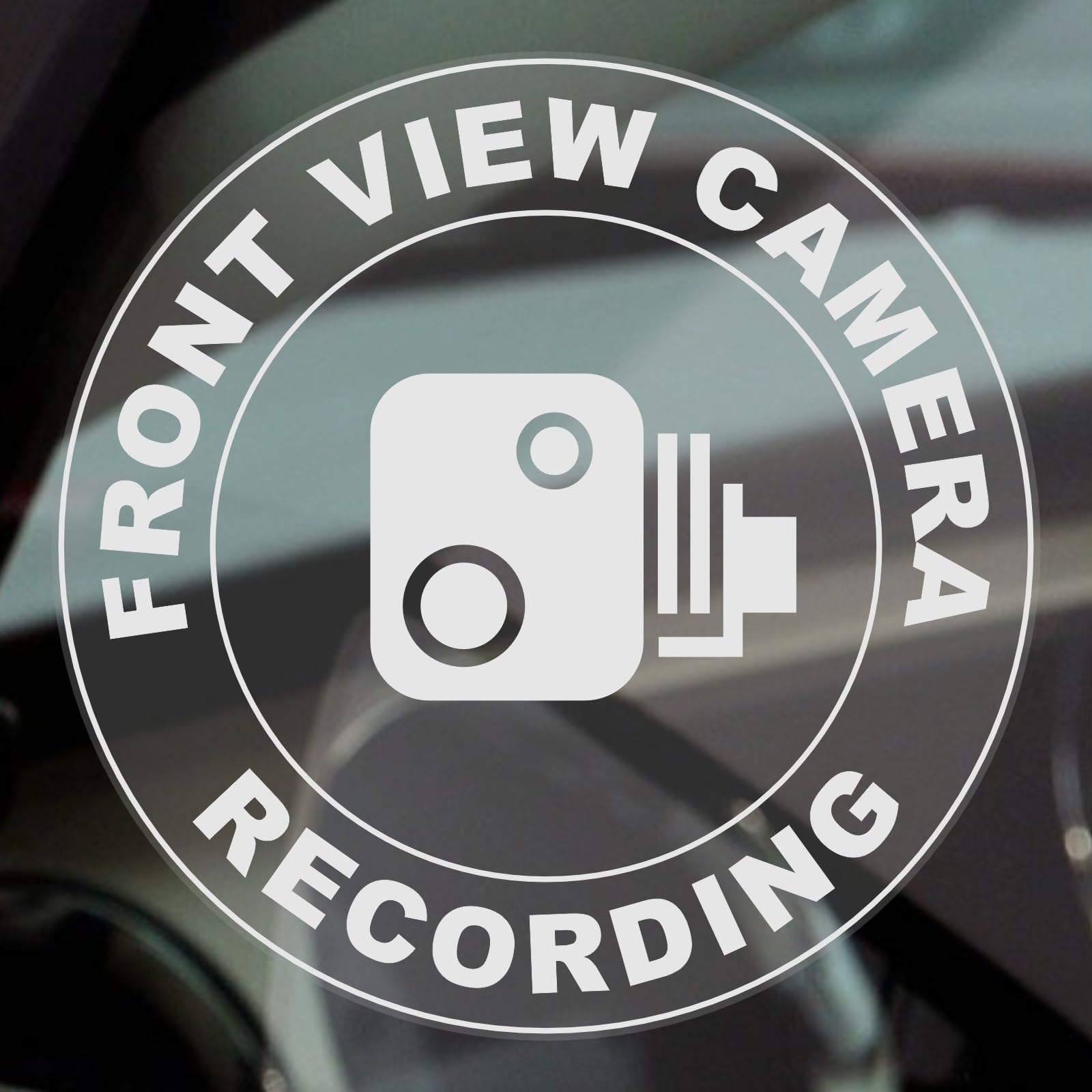 Platinum Place Inside Window To Face Outwards *Not For Tinted Windows* 1 X C45 Front View Camera Recording Sticker Window Cctv Security Sign Round Warning Dash Cam Car Taxi White On Clear 100Mm (Inside Window To Face Outwards *Not For Tinted Windows*)