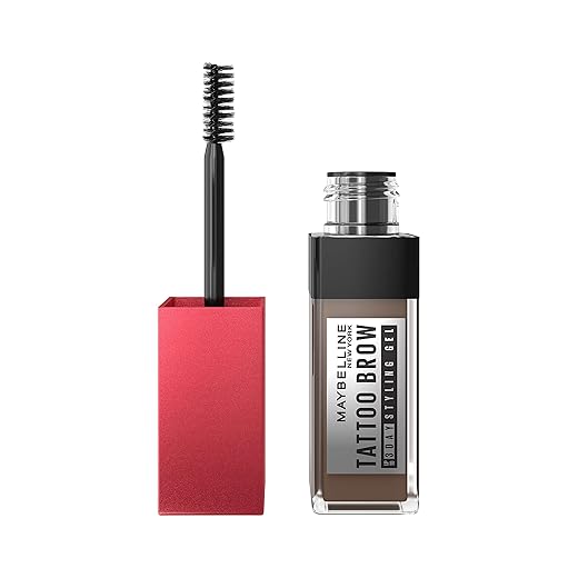 Maybelline NY Gel de Sobrancelha Tattoo Brow Até 3 Dias de Duração, Cor Deep Brown, 5g