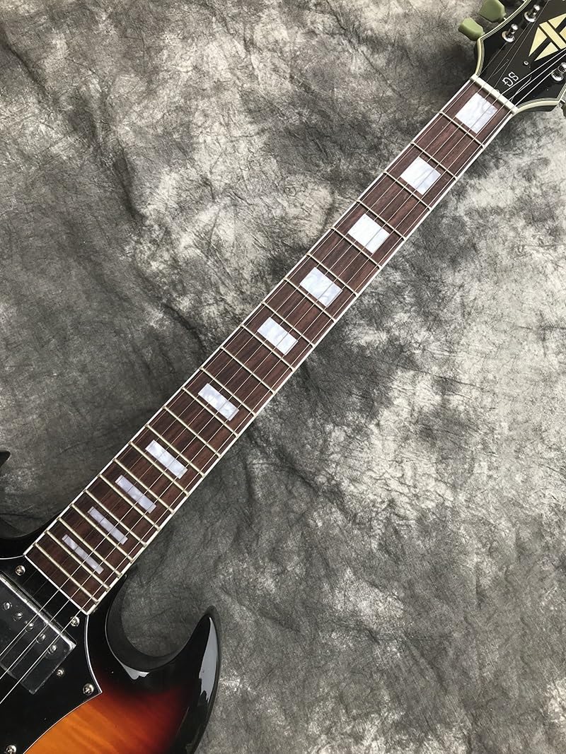 Chitarra elettrica personalizzata for mancini, chitarra con top in acero fiammato, corpo in mogano, tastiera in palissandro