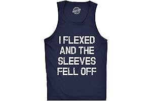 Crazy Dog Mens I Flexed and The Sleeves Fell Off Tank Top...