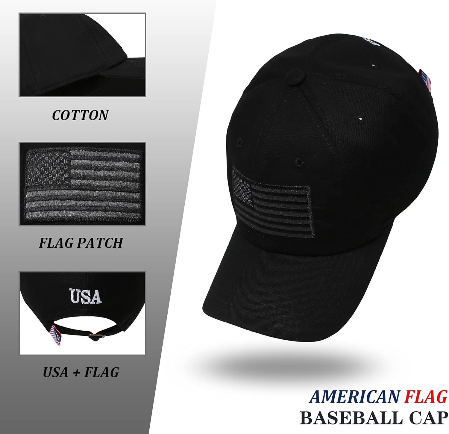 American Flag Hat, Adjustable Fit USA Baseball Cap for Men Women, Dad Hats, Outdoor Ball Caps for Casual Wear - Image 7