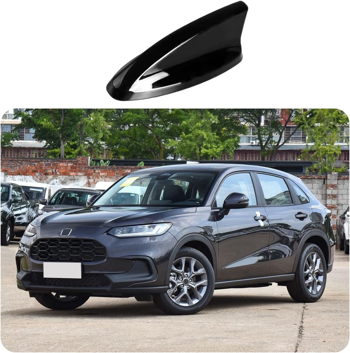 Car Accessories Fit for Honda New HR-V HRV 2023 2024 2025 2026 Shark fins Antenna Cover Trim (Glossy Black) 1PC ABS