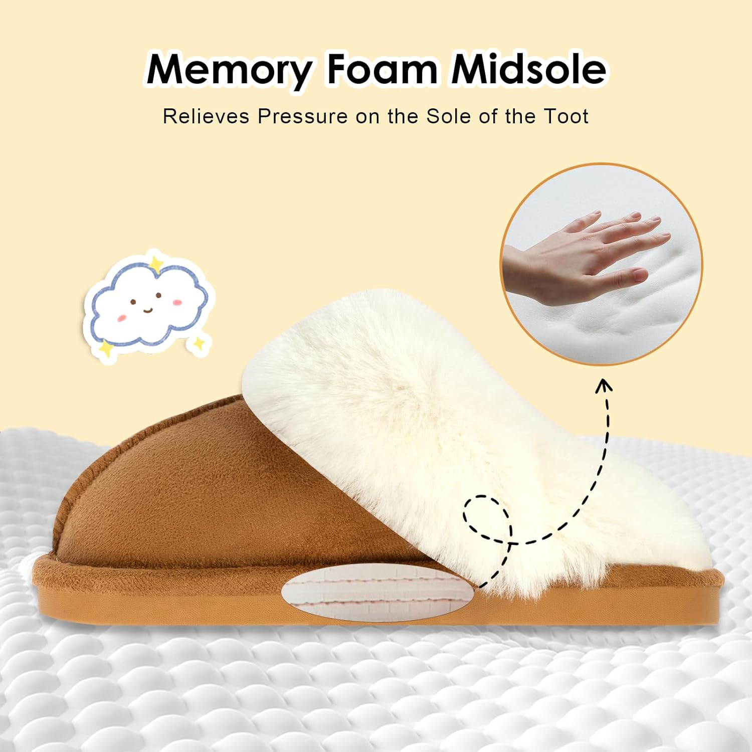 Kids Slippers Girls Boys Faux Fur House Slippers Fuzzy Indoor Shoes Warm Memory Foam Soft Plush Bedroom Slides - Image 5
