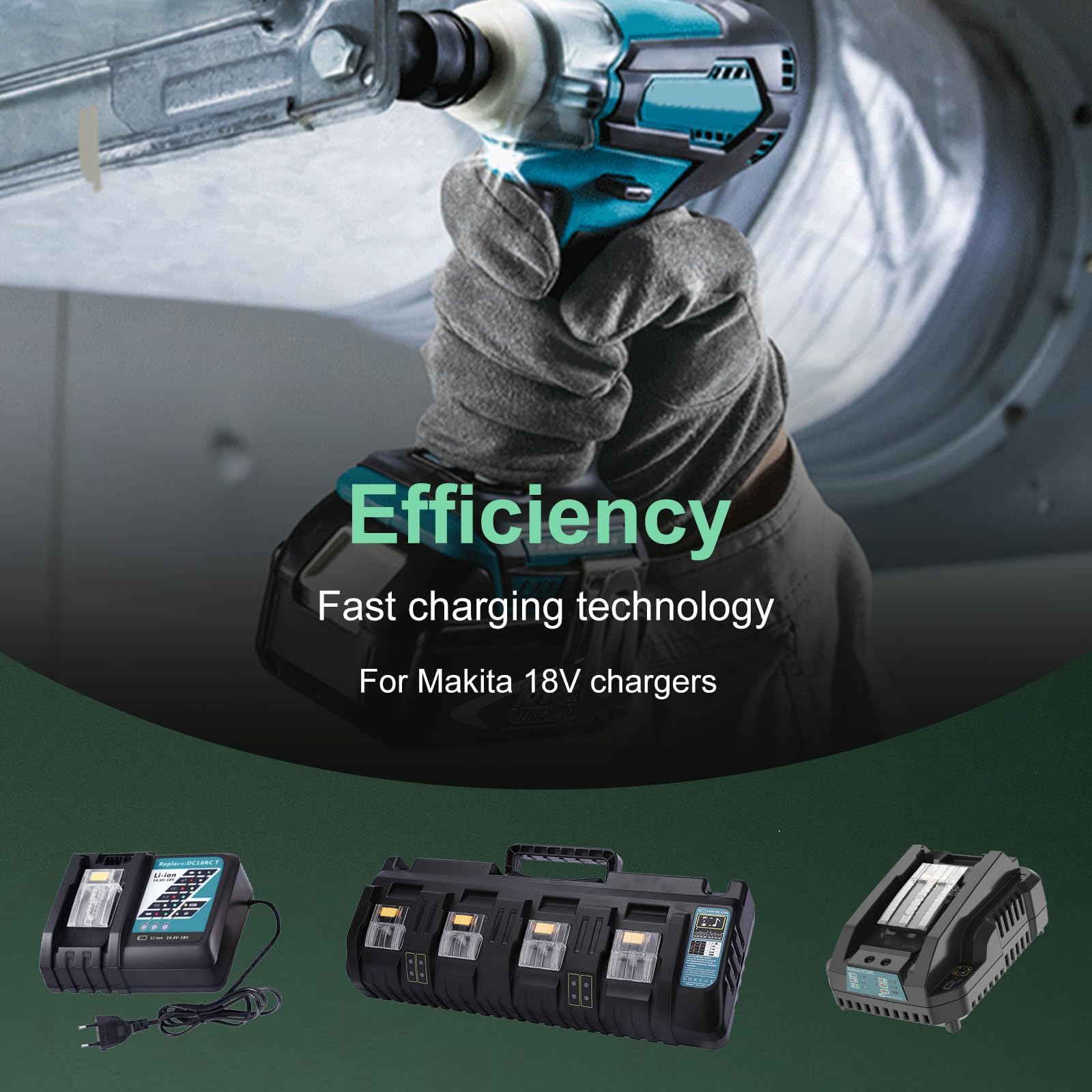 BL1855 - Batería de repuesto para Makita (18 V, 5,5 Ah, BL1850B, BL1850, BL1840B, BL1860B)