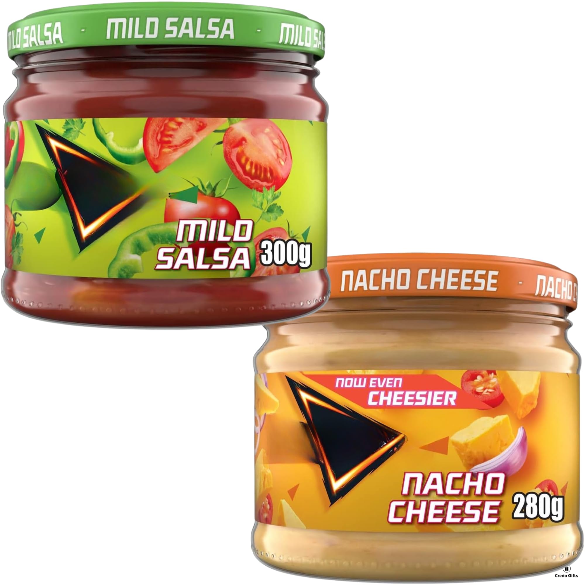 Mixed Dip Selection Bundle with Doritos Nacho Cheese Dip 280g and Doritos Mild Salsa Dip 300g (2 Pack)