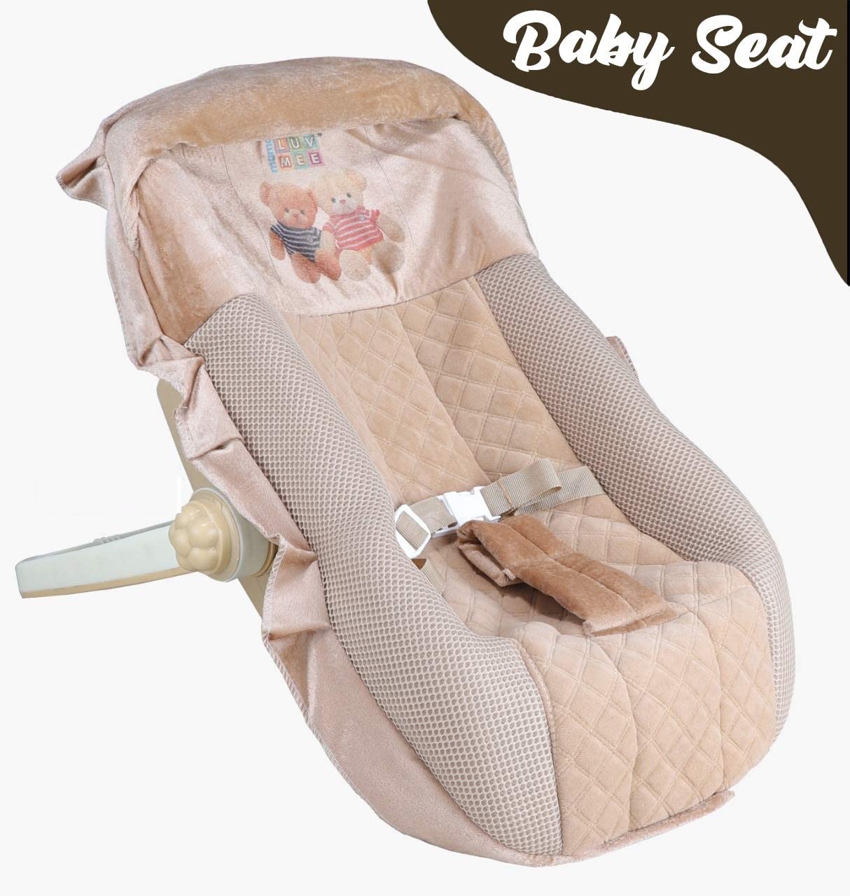 KIDBITKART Baby Bouncer Super Deluxe 12 in 1 Musical Carry Cot Bouncer (Brown, White) - Image 4 thumbnail