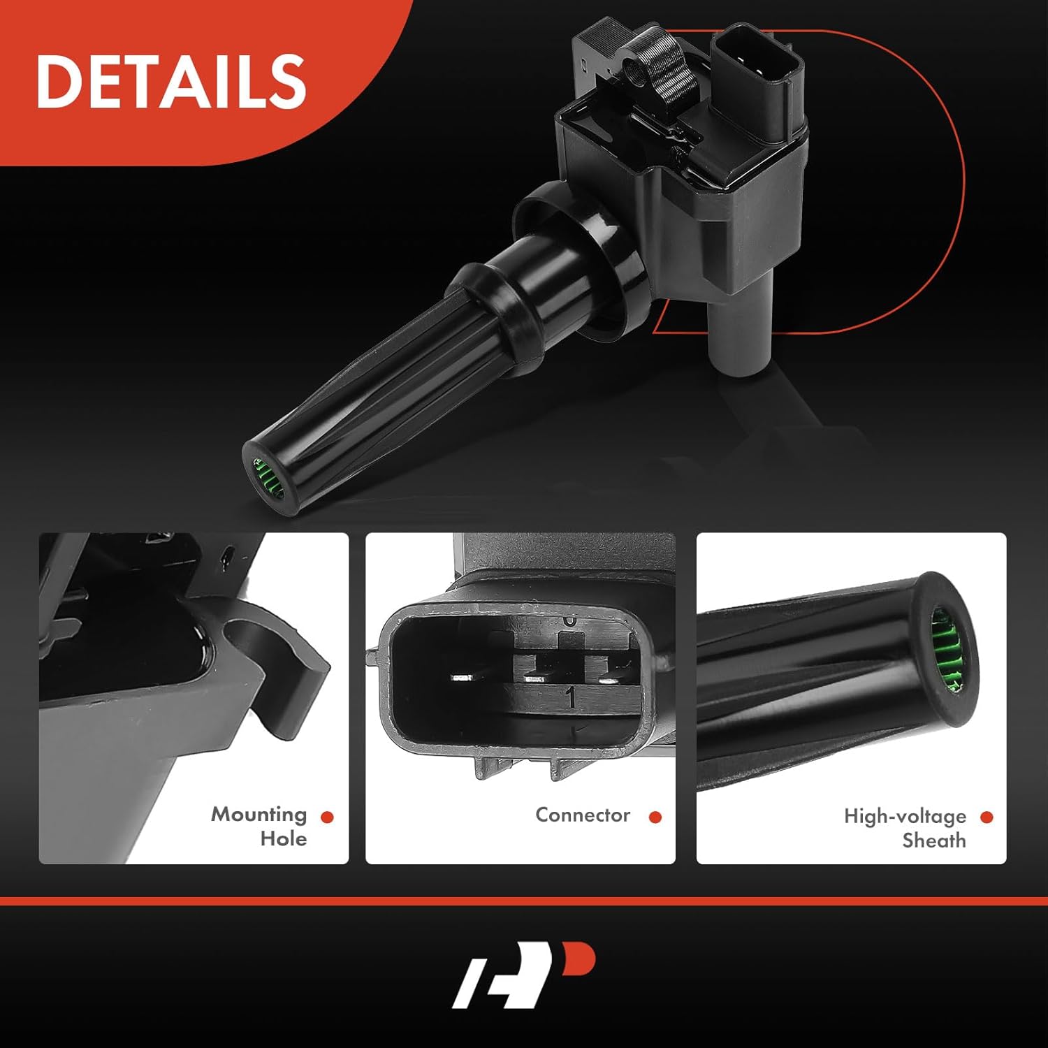 A-Premium 2 Ignition Coils with 2 Wire Compatible with Hyundai Sonata 1999-2005, Santa Fe 2001-2006 & Kia Optima/Magentis 2001-2006, 2.4L