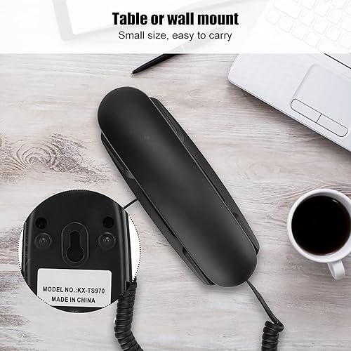 Miniatura 3 de Teléfono fijo de montaje en pared, uso doméstico del hotel sin pantalla, teléfono fijo de escritorio y montaje en pared, teléfonos con cable