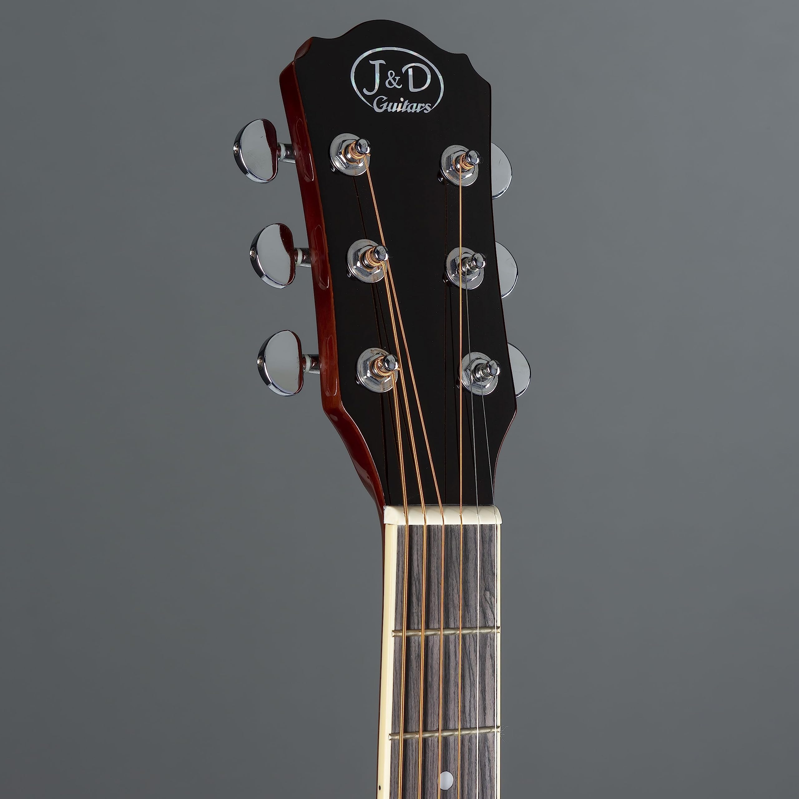J & D D-60 NT Westerngitarre, Akustik-Gitarre für Anfänger und Einsteiger, Acoustic Guitar, Dreadnought mit Cutaway und Natural Fichtendecke