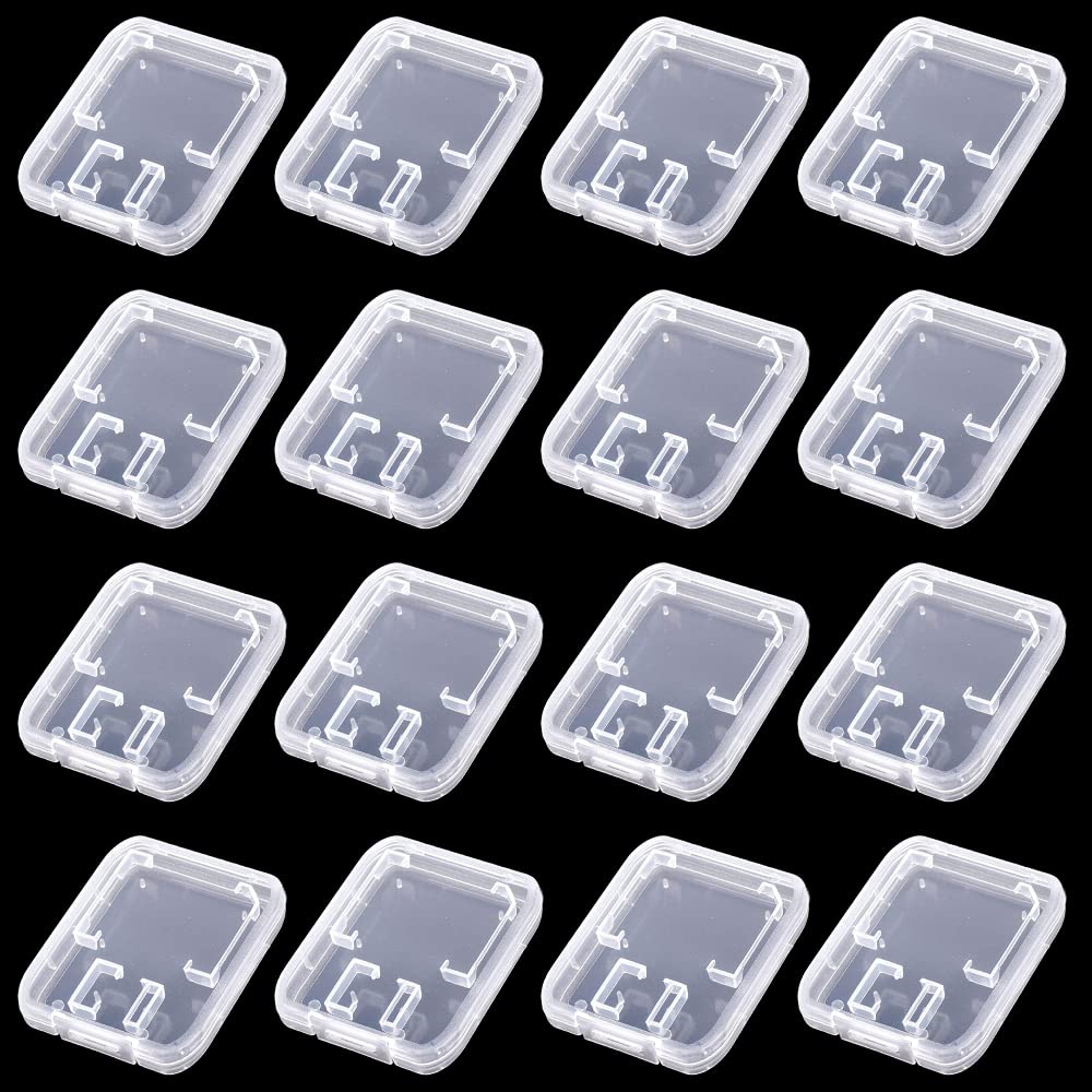 40Pcs Transparent Memory Card Storage Box Plastic Memory Cards Case Box Memory Card Case for SD TF Cards