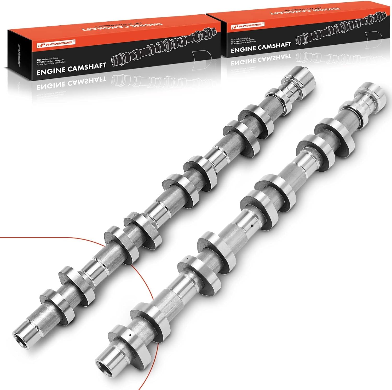 A-Premium Left & Right Engine Camshaft Compatible with Jeep Grand Cherokee 1999-2009, Commander 2006-2009 & Dodge Durango 2000-2001/2003, Dakota 2000-2005/2007-2010, Ram 1500 & Chrysler Aspen, V8 4.7L