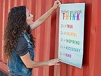 Vista 2 de Póster educativo de 12 x 18 pulgadas, póster inspirador y motivacional, elegante decoración de pared para el aula, mensajes inteligentes