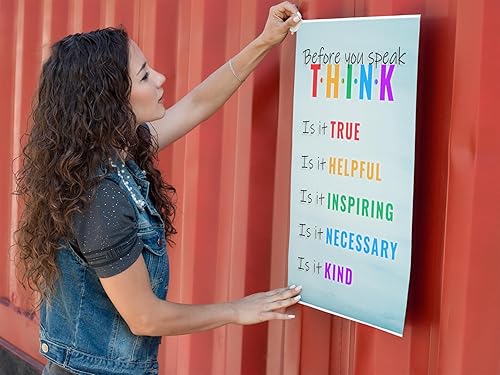 Miniatura 2 de Póster educativo de 12 x 18 pulgadas, póster inspirador y motivacional, elegante decoración de pared para el aula, mensajes inteligentes para