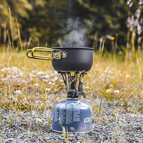 Miniatura 3 de Yodo Ultraligero mochila estufa con encendido piezoeléctrico portátil mini estufa para acampar al aire libre senderismo cocina caza pesca
