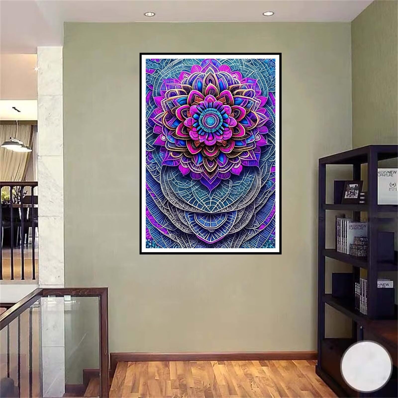 5D DIY Diamante Art Pintura kit Completo, Diamond Painting Adultos Niños Rhinestone Bordado de Punto de Cruz Artes Pintura Painting, Cuadros Decor para Cuarto, Sala de Estar - (Mancharo) 60x90cm