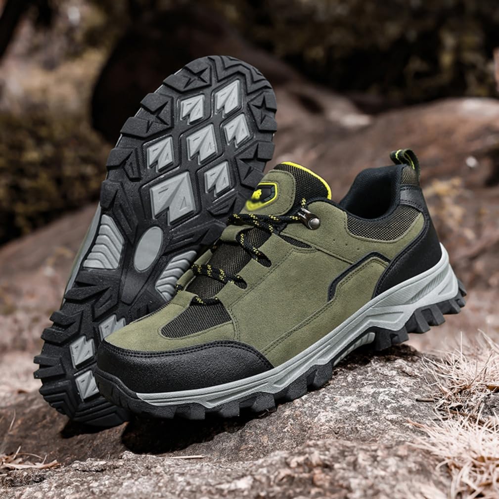 Zapatillas Senderismo Impermeables Hombre Calzado Trekking Ante | Antideslizante Resistente Desgaste, Zapatos Caminar Aire Libre Ligeros Informales, Trail Running Viajes Acampada