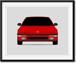 Honda Prelude (1987-1991) 3rd Generation Inspired Poster Print Wall Art Decor Handmade (Unframed)