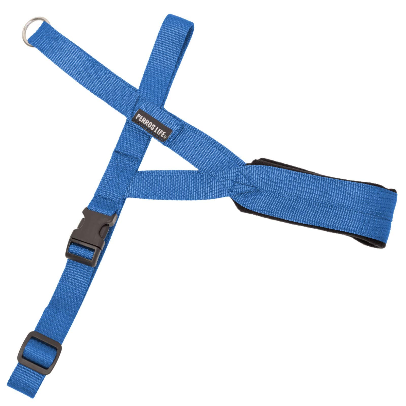 Pettorina Easy Play Cane Torace 70-90 cm Boxer Bovaro Bernese Facile e Veloce da Indossare (Blue)