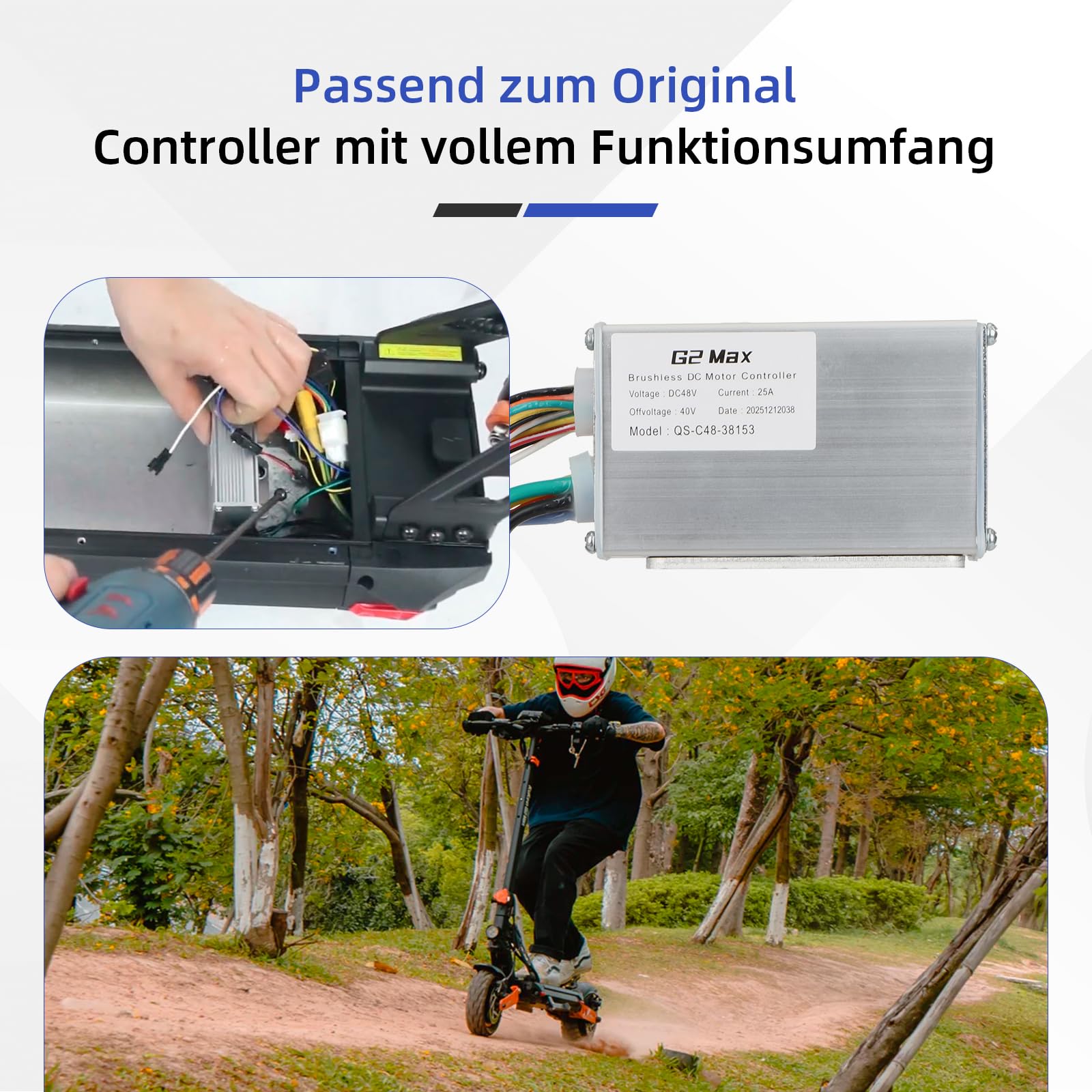 ulip Controller Hauptplatine für Kukirin G2 Max Elektroroller Bremse Elektro Scooter Zubehör