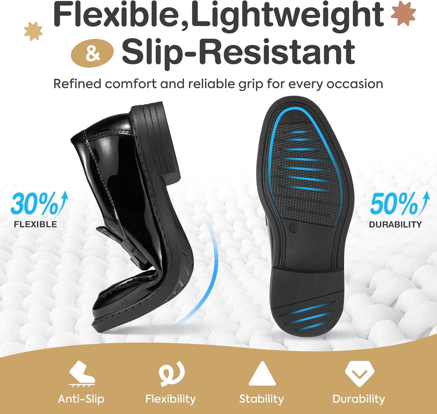 GINNI Boys Dress Shoes Slip-On Loafers Comfortable Lightweight Wedding Church Shoes for Toddler/Little Kid/Big Kid - Image 4