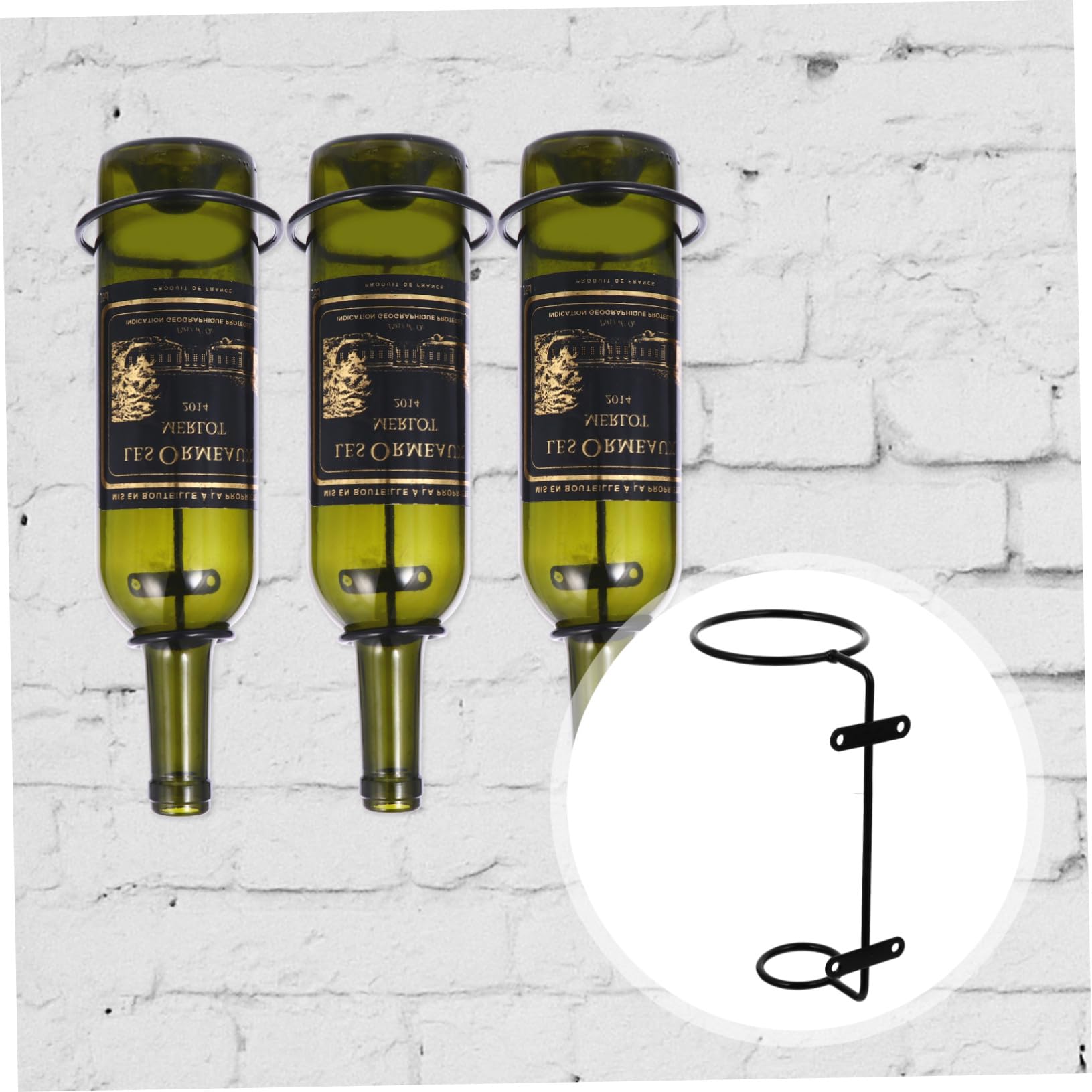 6stücke Weinregal aus Eisen für Wandmontage Halter Weinflaschenständer Weinregalschrank für Zuhause Bar oder Restaurant