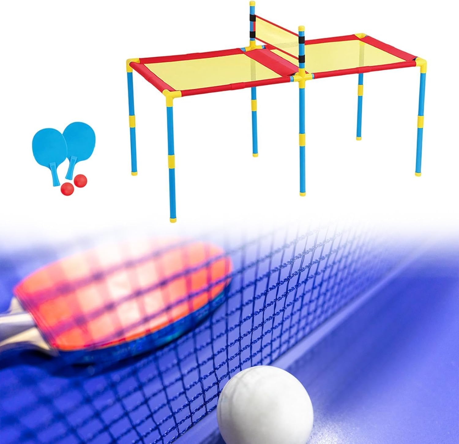 Interactive Toy Indoor Ping Pong Hand Eye Coordination Activity Family Games Tabletop Table Tennis for Kids Teens Preschool