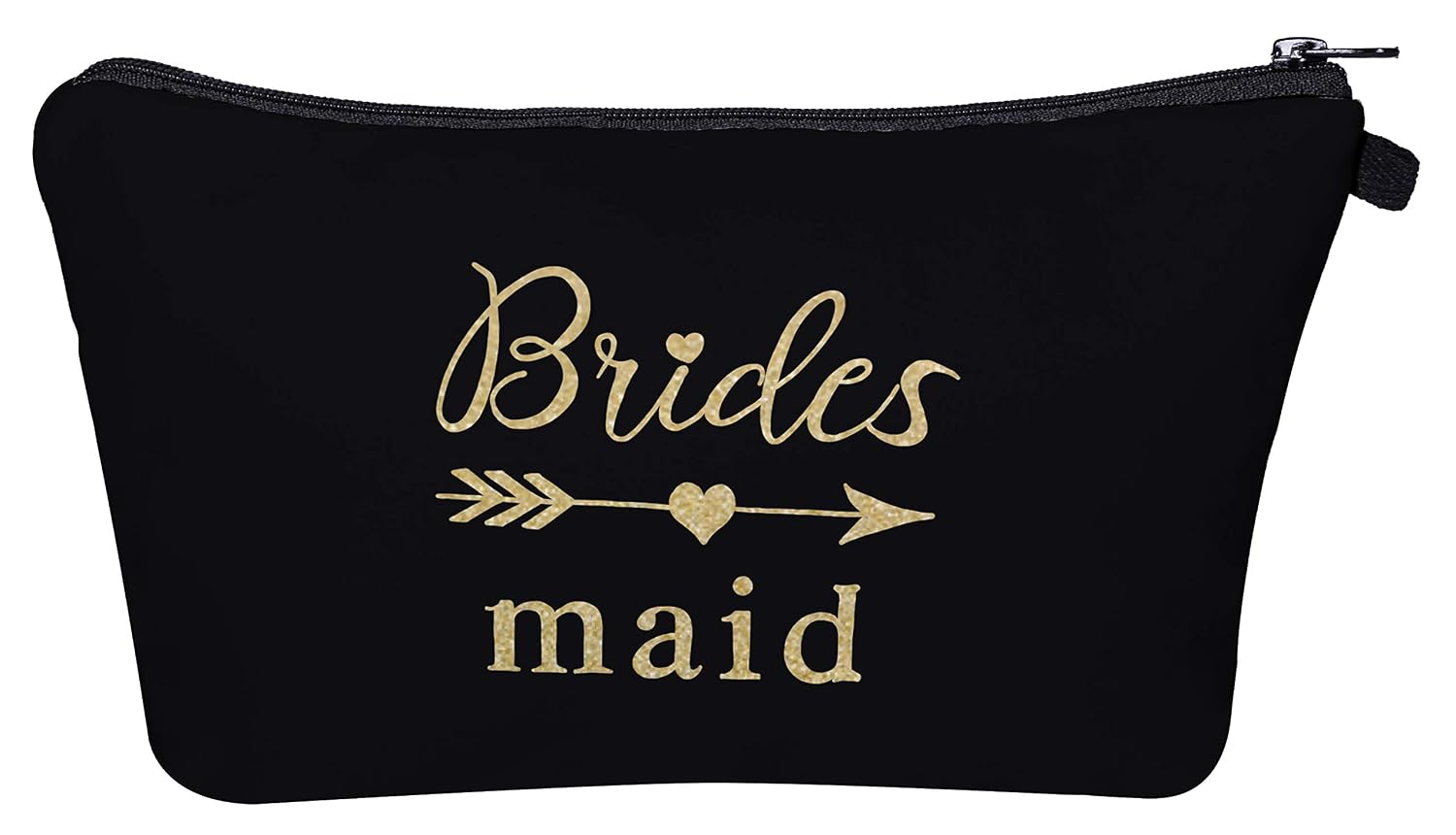 Bridal Shower Makeup Bag Sets - 1 Bride Bag 1 Maid of Honor Bag 1 Matron of Honor Bag and 5 Bridesmaid Bags Wedding Bachelorette Party Proposal Gifts Cosmetic Pouches for Women