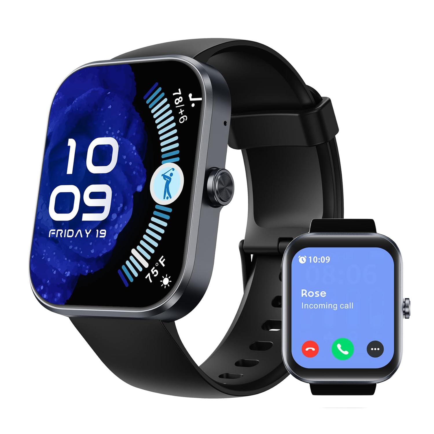 BLUELOVER Mens Womens Smart Watch 1 9 Inch Womens Sports Watch with Calls Messages Heart Rate Female Cycle