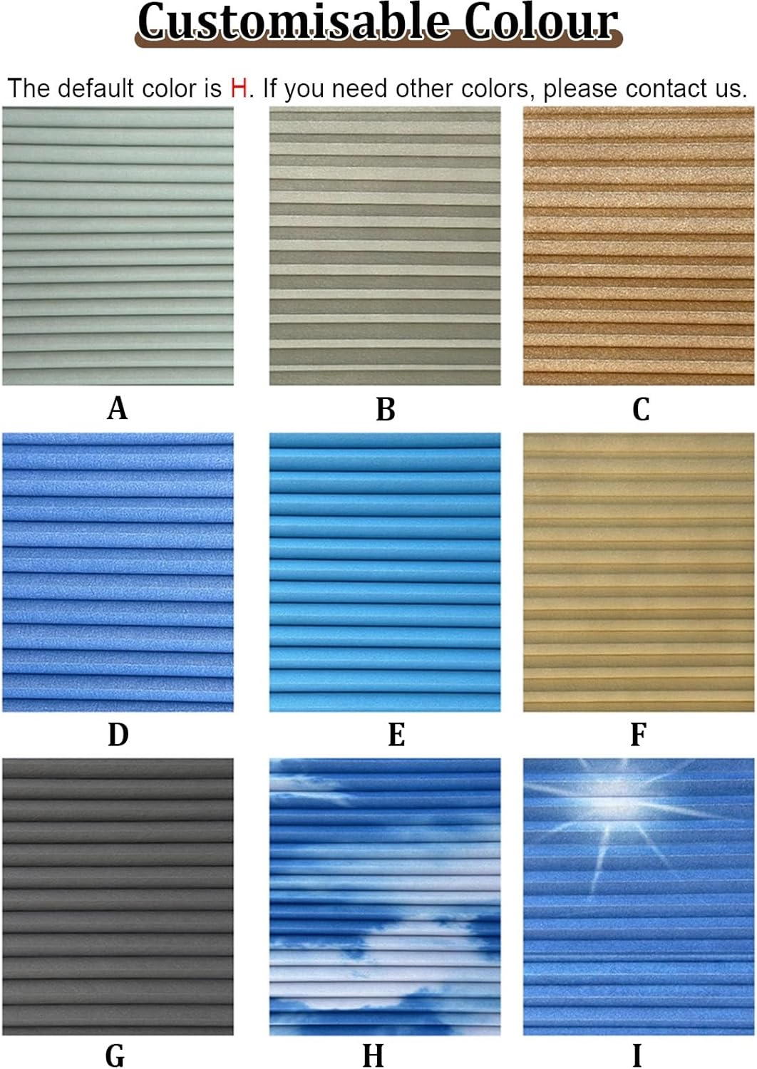 Blue Accordion Door Cellular Shades with Cloud Pattern - Sliding Window Partition for Food Delivery Hatch, Kitchen Folding Privacy Screen (52x38in) - Stylish & Functional Solu