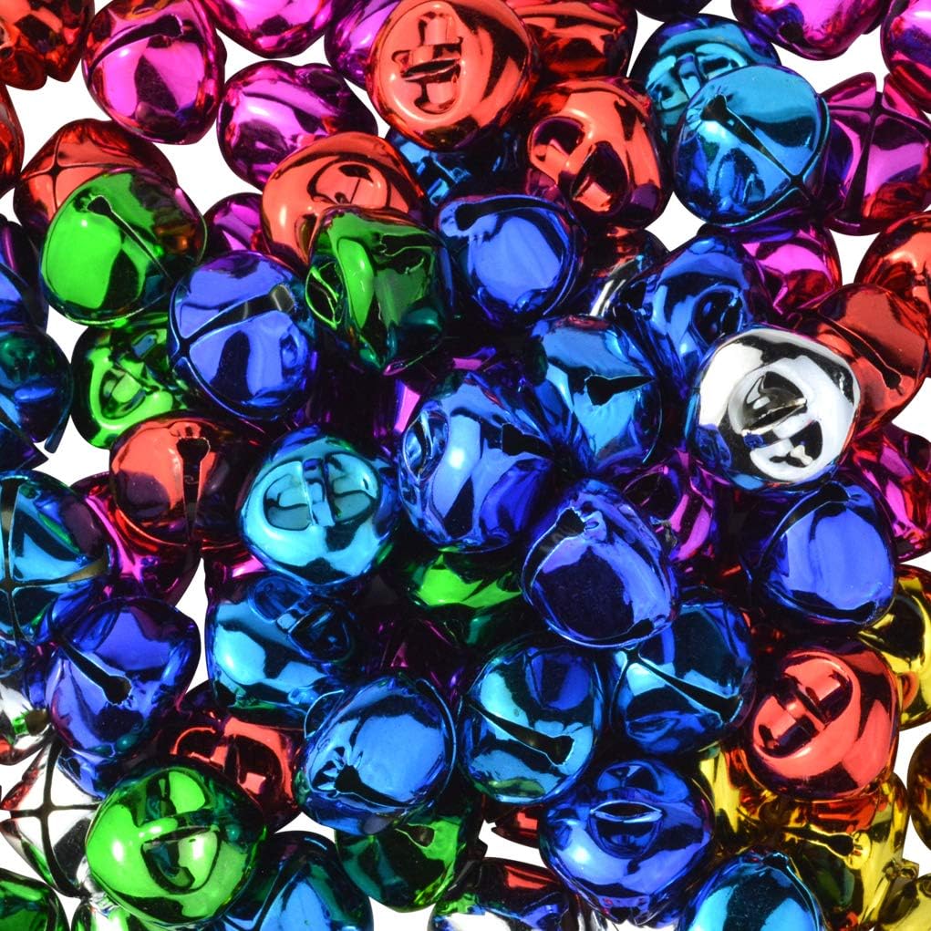 100pcs Jingle Bells, Marrywindix 1 Inch Craft Bells Bulk DIY Bells for Christmas, Party, Festival Decoration and Home Decoration : Arts, Crafts & Sewing