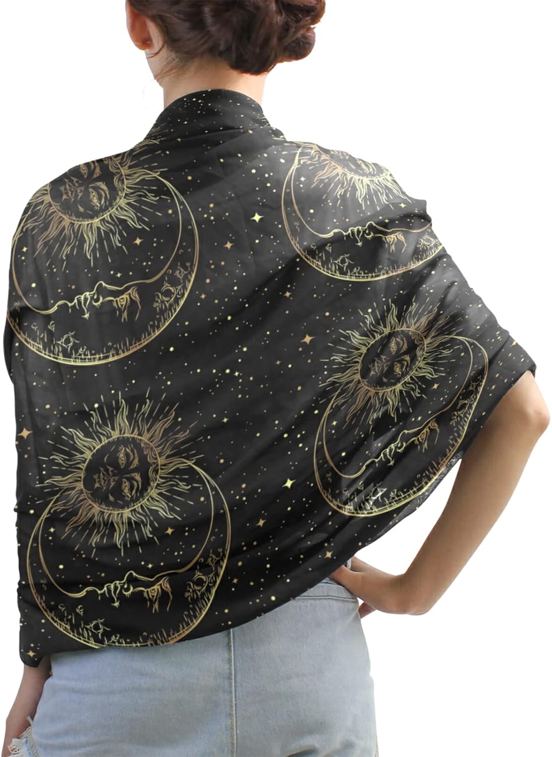 Women Long Silk Scarf, Satin Shawl Chiffon Large Stole Headscarf Sunscreen Wrap - Image 6