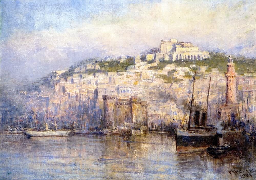 Tableau Toile Vue de Naples de McCubbin, impression d'art de luxe