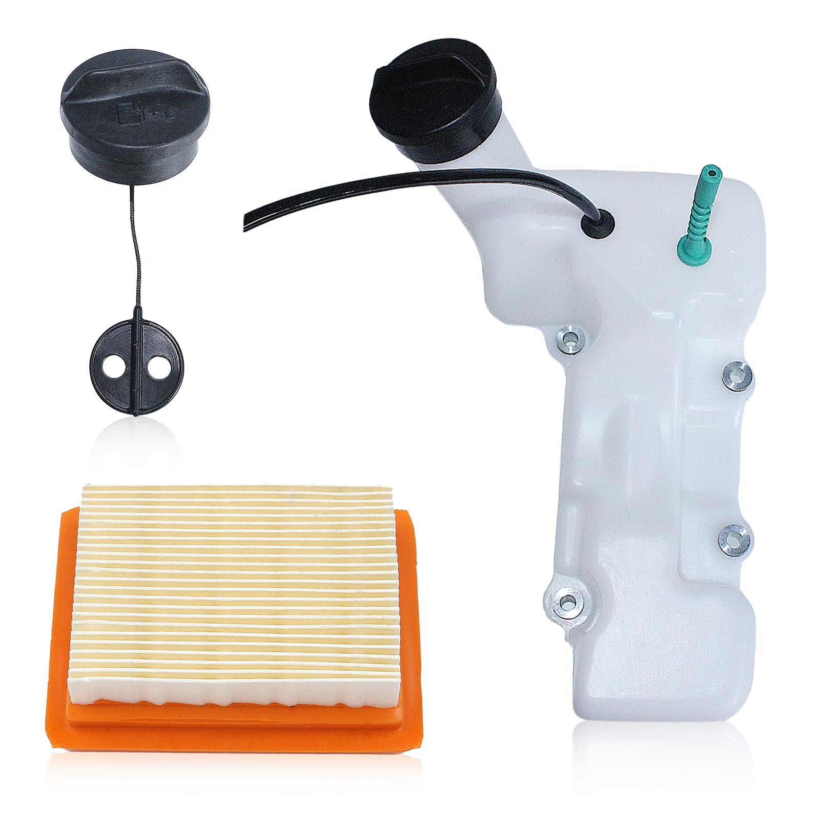 Kit de Réservoir à Carburant pour Stihl FS120, FS200, FS250, FS300, FS350, BT120C Tondeuse Accessoire, avec Filtre à Air et Bouchon de carburant, remplacement 41343500400