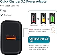 Vista 2 de Adaptive Fast Charger Android Charger for Samsung Galaxy S7 Edge S6 S5 J3 J3V J7 J7V J5,Moto G5 G4 E6 E5 E4,LG Stylo 3 2 G4 K50 K40 K22