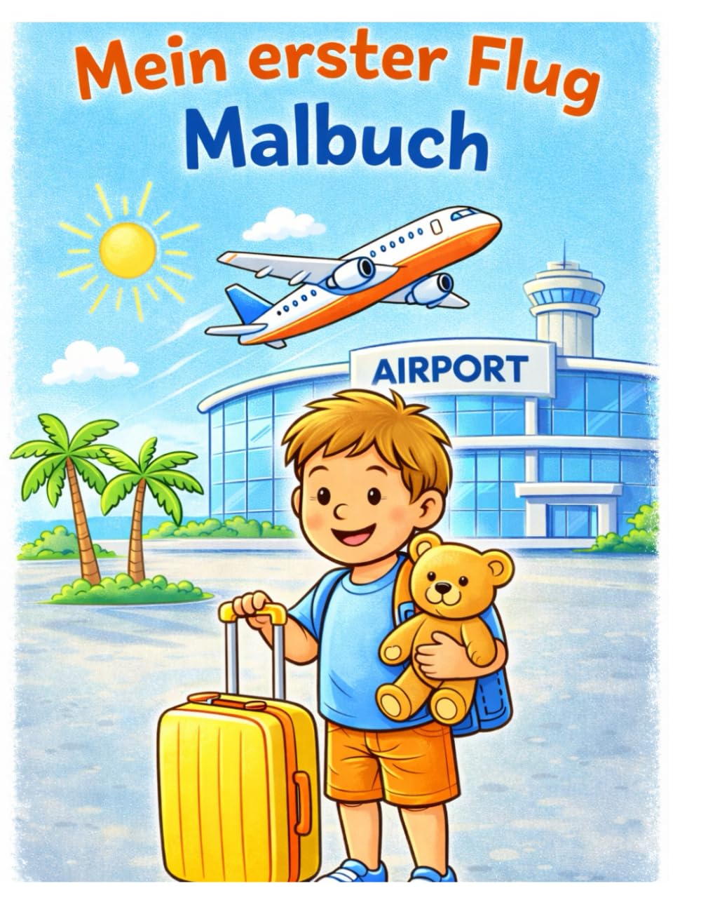 Mein erster Flug – Malbuch: Ein liebevolles Malbuch rund um Flughafen, Flugzeug und Urlaub