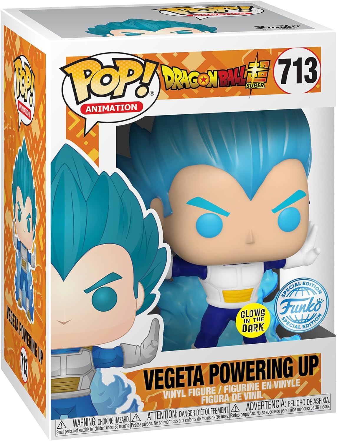 Funko Pop! Animation Dragonball Vegeta Powering Up Glow in Dark Exclusive #713